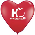 15" Qualatex Heart Standard Color Latex Balloon
